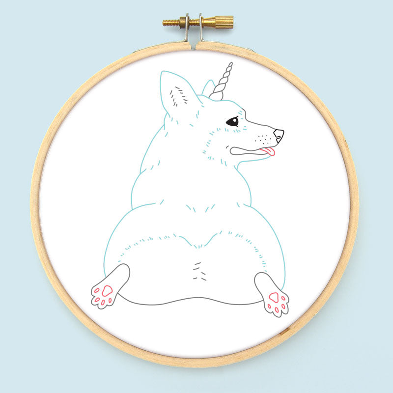 Unicorgi PDF Embroidery Pattern