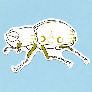 Unicorn Beetle Sticker