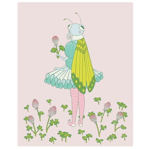 Clover Butterfly Print