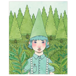 Pine Tree Gnome Print