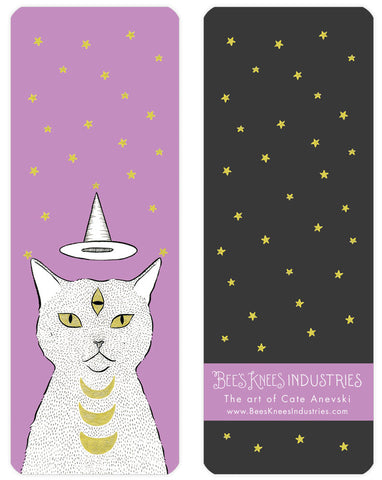 Witch Cat in a Hat Bookmark
