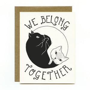 Yin Yang Cats Greeting Card