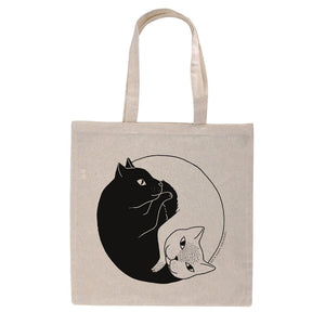 Yin Yang Cats Tote Bag
